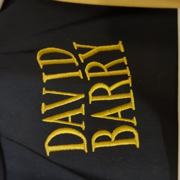 David Barry Jacket Coat black gold zip up toggle detachable hood size 10 - Picture 5 of 10
